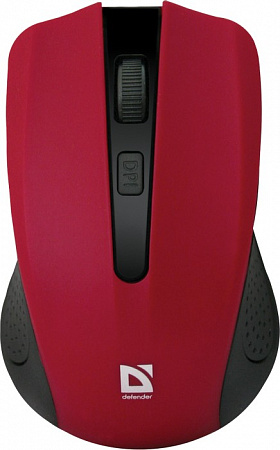 Беспроводная оптическая мышь Defender Accura MM-935 красный, 4 кнопки, 800-1600 dpi