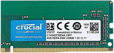 DIMM DDR4 4096Mb PC19200 DDR4-2400 Crucial