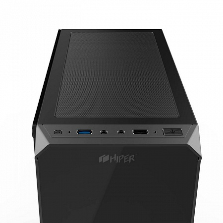 Корпус ATX HIPER HG-C103RGB EREBOS (SPCC0.5,USB3.0+USB2.0,Front 3x120mm RGB Fan,Black)