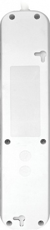 Удлинитель с заземлением Defender S450 Выключатель,5.0 м, 4 розетки,белый