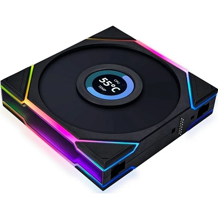 Вентилятор LIAN LI UNI Fan TL LCD 120 Reverse Black ARGB (120x125x28mm,1.6" LCD дисплей,PWM,ARGB,200