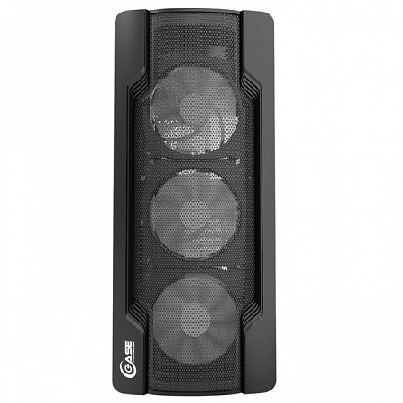 Корпус ATX Powercase Mistral X4 Mesh LED (без БП,закаленное стекло,4x120mm 5-color fan,black)