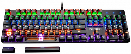 Проводная механическая игровая клавиатура Jet.A Panteon T5 c LED подсветкой, 104 клавиши,USB, чёрная