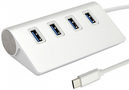 USB-концентратор USB 3.0 PC VCOM,Af 5Gbps,4 порта,Кабель USB Type-Cm