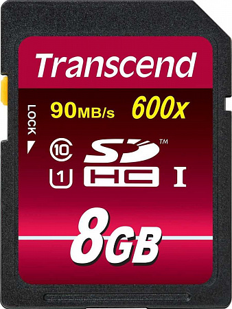 Карта памяти SD 8Gb Transcend SDHC Class 10 UHS-1 Ultimate