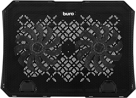 Подставка для охлаждения ноутбука Buro BU-LCP150-B212 15" 335x265x22мм 74.35дБ 1xUSB 2x 140ммFAN 480