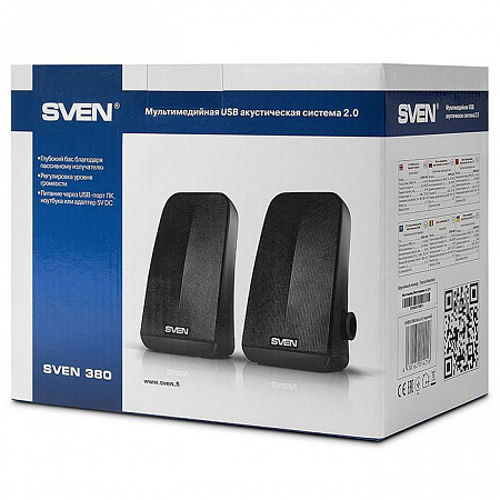 Колонки SVEN 380 (2x3W) Black USB
