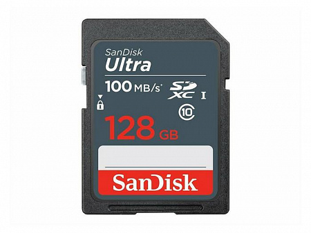 Карта памяти Secure Digital Card (SD) 128Gb SanDisk SDXC Class 10 UHS-I U1 Ultra 100MB/s