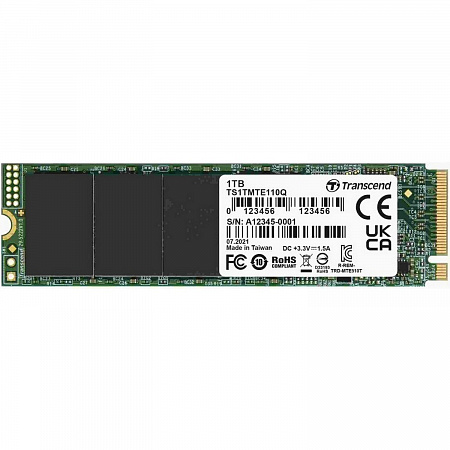 Накопитель SSD M.2 1Tb Transcend SSD110Q (PCI-E 3.0 4x, 2000/1500МБ/с)