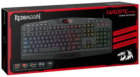 Проводная игровая клавиатура Redragon Harpe Pro RU,RGB,26 anti-ghost keys