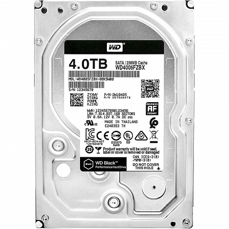 Накопитель HDD 3,5" SATAIII 4Tb Western Digital Black WD4005FZBX