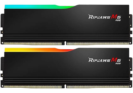 DIMM DDR5 2x16Gb PC5-41600 DDR5-5200 G.Skill RIPJAWS M5 RGB CL40 Black 1.1V