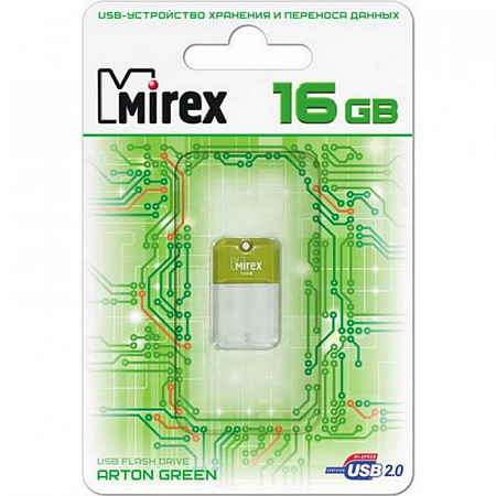 USB-флеш-накопитель 16Gb Mirex ARTON,USB 2.0,Green