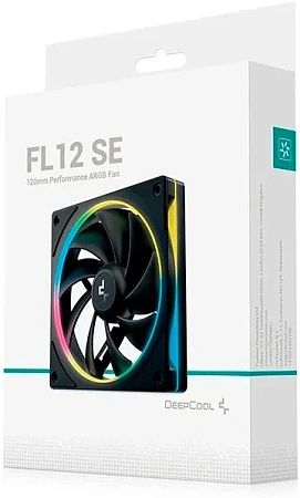 Вентилятор DEEPCOOL FL12 SE 120x120x25мм (PWM,ARGB,черный,400-1900об/мин)