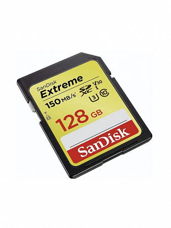 Карта памяти Secure Digital Card (SD) 128Gb SanDisk SDXC Class 10 V30 UHS-I U3 Extreme 150MB/s