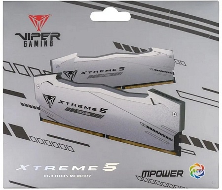 DIMM DDR5 32Gb 6000МГц 2x16Gb Patriot Viper Xtreme 5 RGB CL30 PVXR532G60C30KM