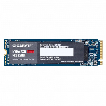 Накопитель SSD M.2 128Gb GIGABYTE (TLC PCIe Gen 3.0 x4, NVMe, R1550/W550)