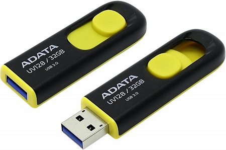 USB-флеш-накопитель 32Gb A-Data UV128  USB3.0 black/yellow