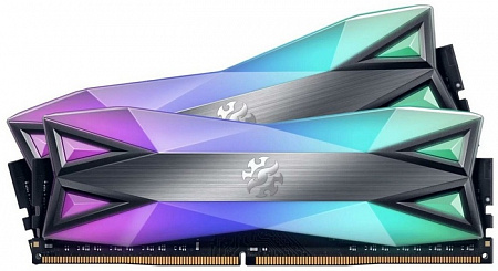 DIMM DDR4 16384Mb 2x8Gb PC25600 DDR4-3200 A-Data XPG Spectrix D60G RGB CL16