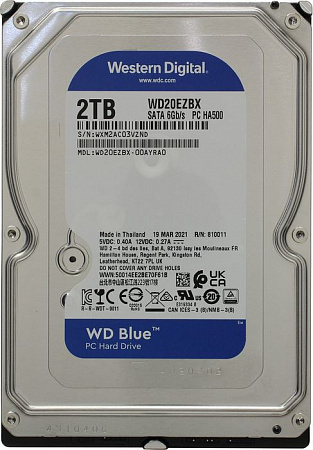 Накопитель HDD 3,5" SATAIII 2Tb Western Digital WD20EZBX Blue