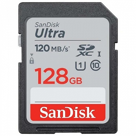 Карта памяти Secure Digital Card (SD) 128Gb SanDisk SDXC Class 10 UHS-I Ultra 120MB/s