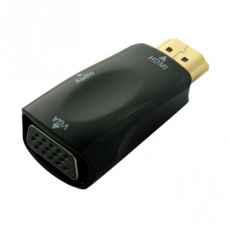 Переходник Orient C118 HDMI M-VGA 15F+Audio  для подкл.монитора к выходу HDMI