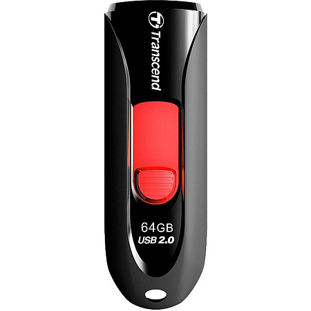 USB-флеш-накопитель 64Gb Transcend Jet Flash 590 USB 2.0 Черный/красный
