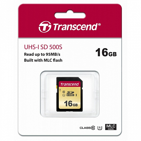 Карта памяти Secure Digital Card (SD) 16Gb Transcend SDHC UHS-I U1 MLC