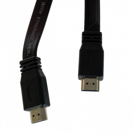 Кабель HDMI-HDMI Jet.A JA-HD10 плоский (v. 2.0 с поддержкой 3D, Ultra HD 4К/Ethernet) 3 м
