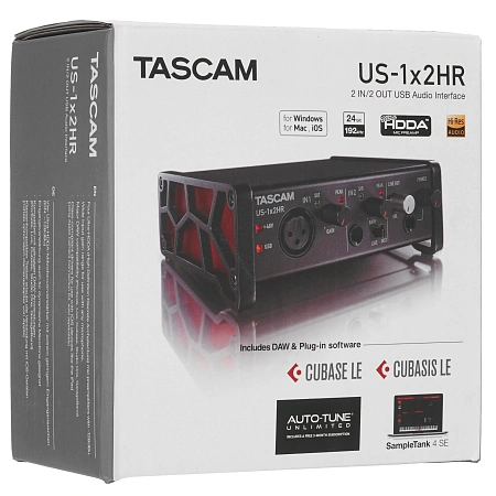 Внешняя звуковая карта Tascam US-1x2HR USB формат звуковой карты 2.0,USB Type-C,24бит/192 кГц,AS