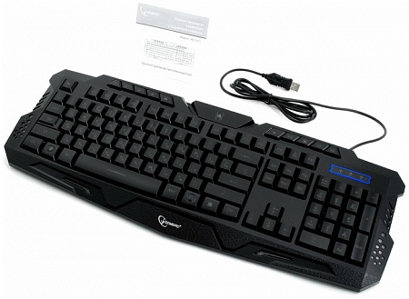 Клавиатура Gembird KB-G11L, USB, 3 подсветки, 10 доп.клавищ