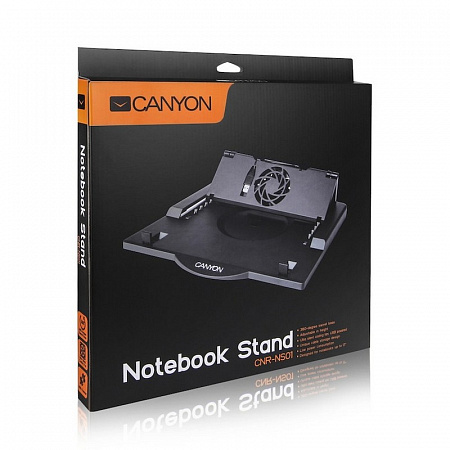 Подставка для охлаждения ноутбука CANYON CNR-NS01 Notebook Cooler CNR-NS01 ( 1 x 8cm, Gray/Silver) 