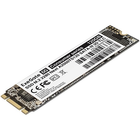 Накопитель SSD M.2 120GB ExeGate NextPro A2000TS120 (SATA-III,22x80mm,3D TLC)