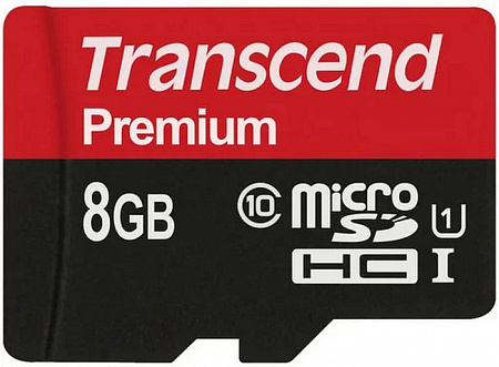 Карта памяти microSD 8Gb Transcend SDHC Class 10 UHS-I