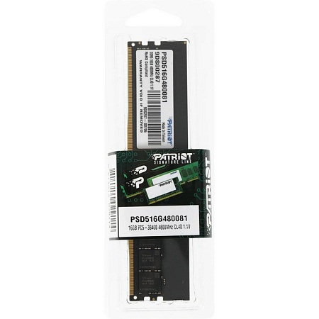 DIMM DDR5 16Gb 4800MHz Patriot PSD516G480081 Signature RTL PC5-38400 CL40