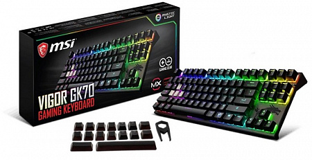 Клавиатура MSI GAMING BLACK RU VIGOR GK70 CR (механическая, подсветка клавиш, USB)