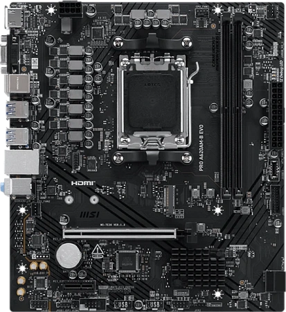 Мат.плата mATX Socket AM5 MSI PRO A620M-B EVO DDR5