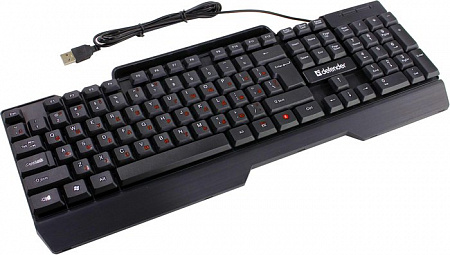 Проводная клавиатура Defender Search HB-790 RU,черный,полноразмерная