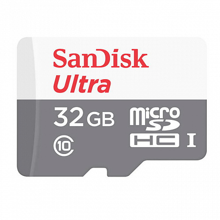 Карта памяти MicroSD 32Gb SanDisk SDXC Class 10 Ultra Android (SD адаптер ) 80MB/s-Tablet Packaging