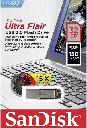 USB-флеш-накопитель 32Gb Sandisk Z73 Ultra Flair, USB 3.0 Metal