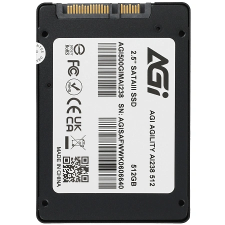 Накопитель SSD 2,5" SATAIII 512Gb AGI AGI500GIMAI238-CB