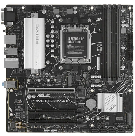 Мат.плата Socket AM5 Asus PRIME B650M-A II-CSM (4xDDR5,mATX AC`97 8ch(7.1) 2.5Gg,RAID+VGA+HDMI+DP)