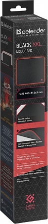 Коврик для мыши Defender Black XXL 400x355x3мм, ткань+резина