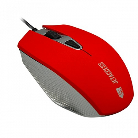 Проводная мышь Jet.A Comfort OM-U60 красная (400/800/1200/1600dpi, 4 кнопки, USB)