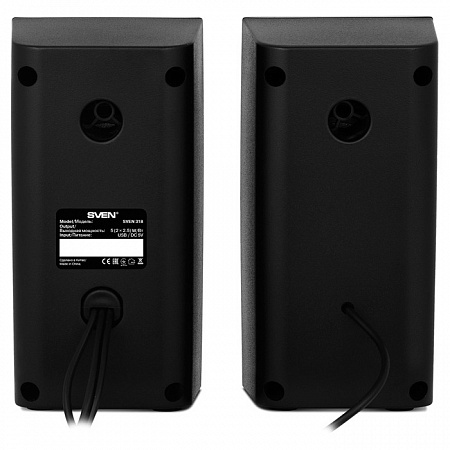 Колонки SVEN 318 черный,2.0 (2x2.5 Вт (RMS), USB, чёрный)