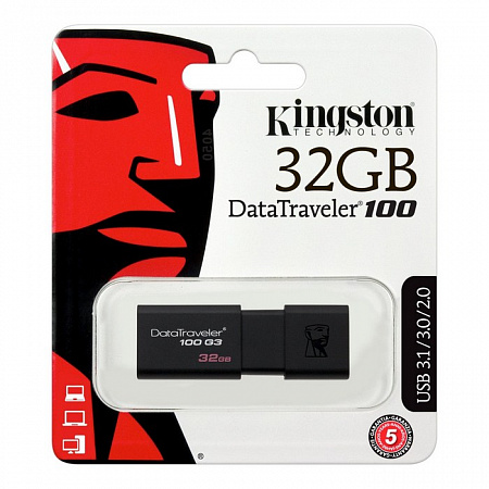 USB-флеш-накопитель 32Gb Kingston Data Traveler 100 G3  USB3.0