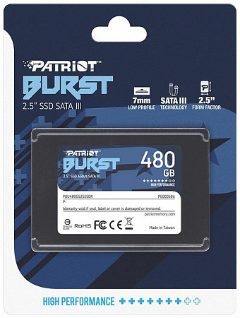 Накопитель SSD SATAIII 480Gb Patriot BURST SATA3