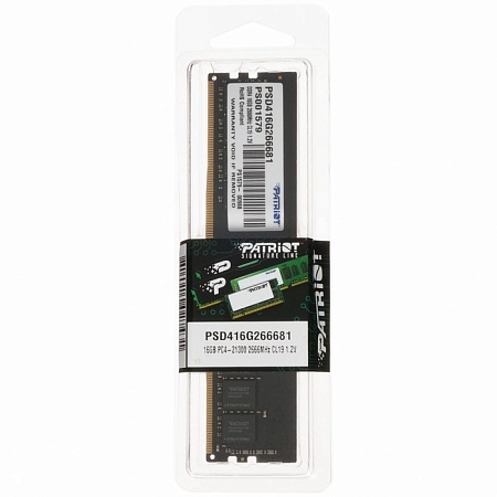 DIMM DDR4 16384Mb PC21300 Patriot Signature Line 16Gb 2666MHz CL19 PSD416G266681