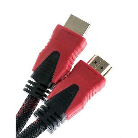 Кабель HDMI-HDMI Jet.A JA-HD9 в оплётке (v. 2.0 с поддержкой 3D, Ultra HD 4К/Ethernet) 1.5 м