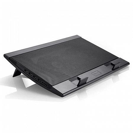 Подставка для охлаждения ноутбука DEEPCOOL WIND PAL FS black (до 17",Супертонкий 2,4см,2хU